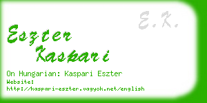 eszter kaspari business card